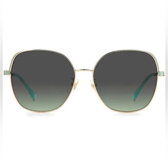 Kate Spade NWT 59mm yarafs round sunglasses in Tiffany/Gold - Picture 4 of 6